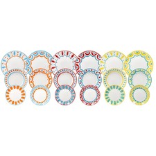 Tognana Vietri, Servizio piatti 18 pezzi per 6 persone, porcellana, multicolor