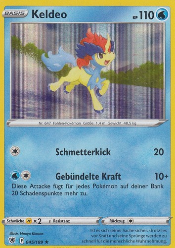 Carta pokemon keldeo - keldeo, 045/189