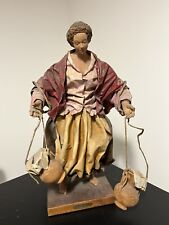 Statua del presepe Vintage terracotta e cartapesta I Messapi cm.50