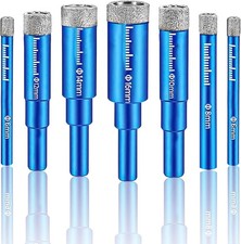 Punte Diamantate trapano Gres Porcellanato 7 ,Pezzi per Granito Piastrelle Vetro