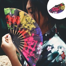  Fan di stoffa di modo pieghevole 1pc Ventola di stoffa antica Ventilatore di