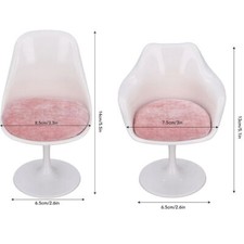 2 pezzi 1:6 moderna vintage casa delle bambole miniature poltrona girevole sedia ufficio