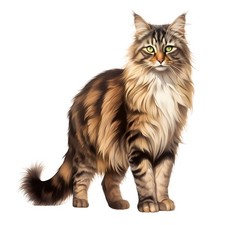 4 adesivi gatto delle foreste