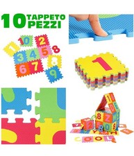 Tappeto Per Bambini Da Pavimento 10 Pz Puzzle Neonato Antiurto Atossico Lavabile