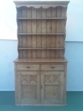 Vecchia Madia Credenza Inglese Con Alzata A Ripiani