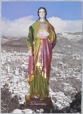 Tonara Santino Veduta Immagine Benedizione Statua Sant' Anastasia 2015 Panorama