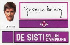 FIGURINA CALCIATORI FIORENTINA DE SISTI FUORI RACCOLTA 1971/72 con velina