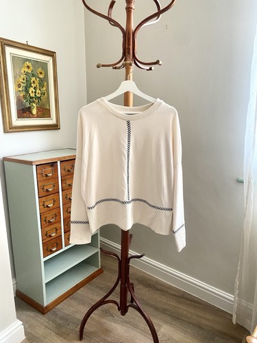 Maglione papaya crema taglia - taglia, m