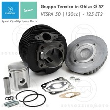 KIT GRUPPO TERMICO CILINDRO MODIFICA GHISA VESPA 125 ET3 SPECIAL 50 PK Ø57 130