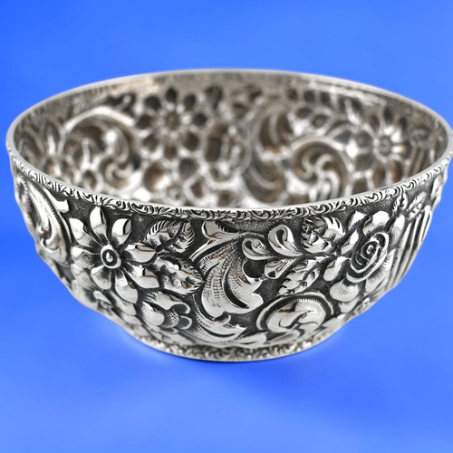 Ciotola repousse floreale - ciotola,