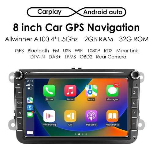 Autoradio carplay per vw - 8",