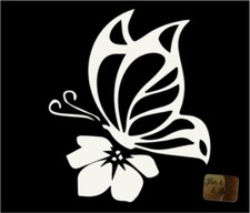ADESIVO FARFALLA CON FIORE