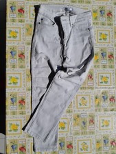 PANTALONI LIU-JO JEANS GRIGIO CHIARI RAGAZZA USATI BEN TENUTI TAGLIA XS 5 TASCHE