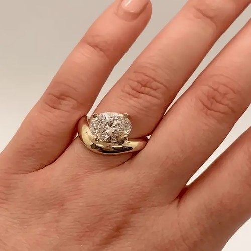 Anello oro bianco carati - 18,