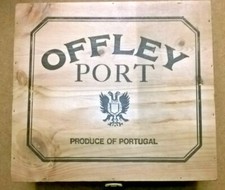 Scatola in legno vino Porto Offley Produce of Portugal  Estoril Martini e Rossi
