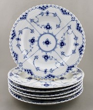 PIATTI PIATTI ROYAL COPENHAGEN BLU SCANALATI PIZZO PIENO 25 CM 97/8” 1084 X 6 OTTIMI