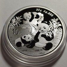 MONETA CINA 1 OZ SILVER 10