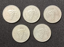 Lotto n. 5 monete da 5 Lire