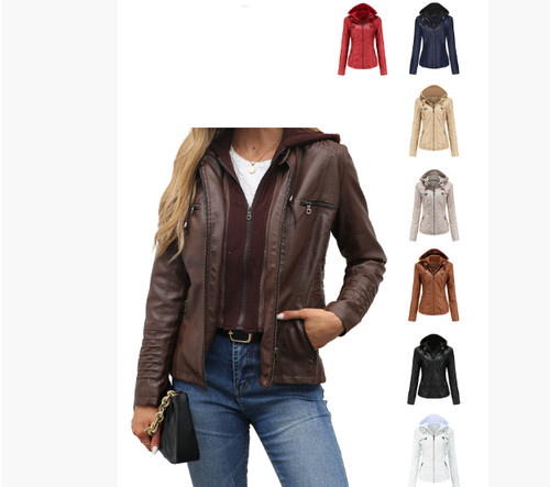 Giacca ecopelle donna cappotto