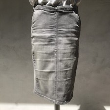 ZARA Gonna Tubino Jeans Denim Grigia tg.M