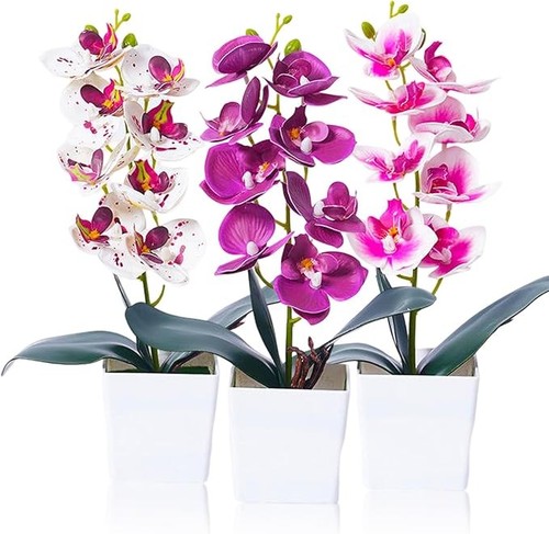 Orchidea finta con vaso - n°, 3