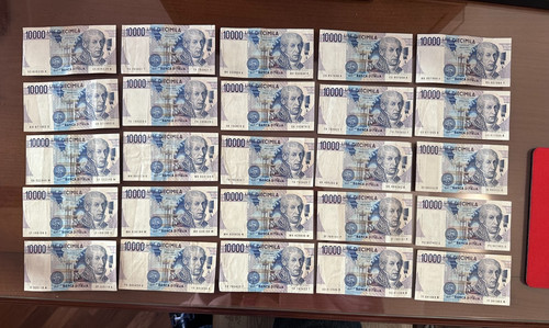 Lotto 100 banconote lire - lire, 10000