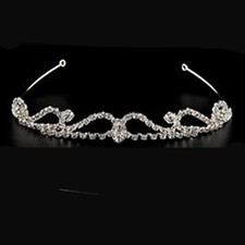 Diadema tiara strass bianco - tiara,