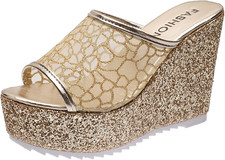 Ciabatte Donna Alte Con Zeppa