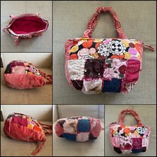 BORSA A SPALLA IN STOFFA CON QUADRATI DECORATI MULTICOLOR