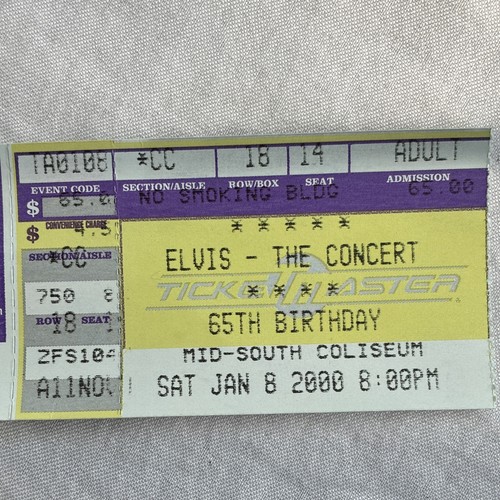 Biglietto elvis presley - elvis,