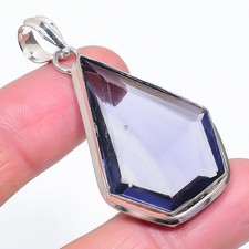 Ciondolo pietra preziosa ametista africana fatto a mano anniversario regalo...