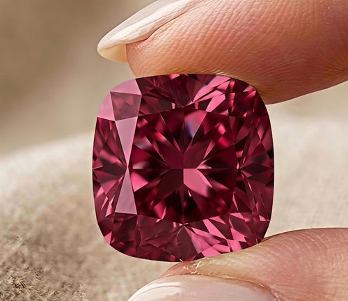 Cuscino moissanite rosa
