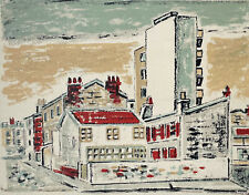 Orfeo TAMBURI "Parigi periferia" , 1982 litografia originale firmata