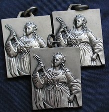 MEDAGLIA MARINA MILITARE ITALIANA - SANTA BARBARA PATRONA PROTETTRICE  ARGENTATA