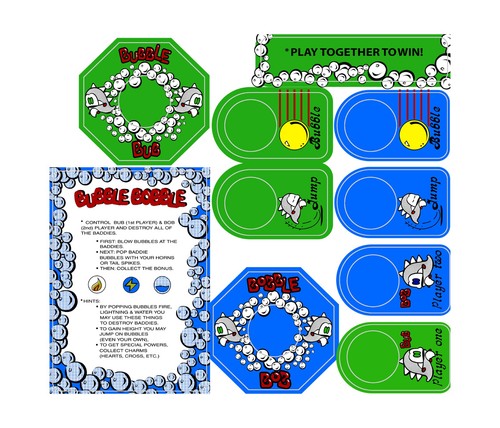 Bubble bobble arcade pannello - bubble,