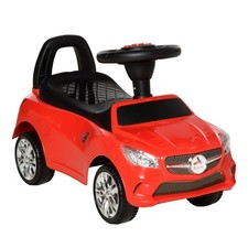 Kids Ride-On Push Car with Music, Headlights, Storage - Toddler Toy, Red
