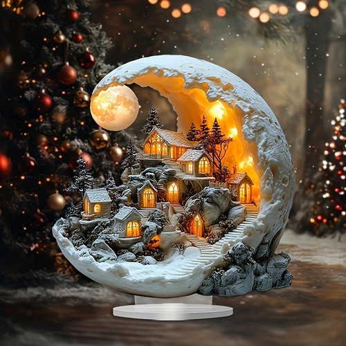 Ornamento acrilico moon - ornamento,