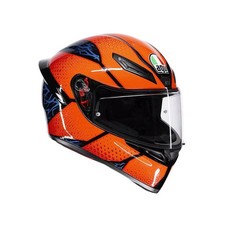 CASCO INTEGRALE AGV HELMETS K1 S SPEEDARMOR NERO ARANCIO BLU LUCIDO TAGLIA S M L