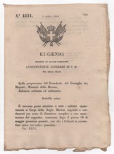 Decreto Regno Savoia 1860