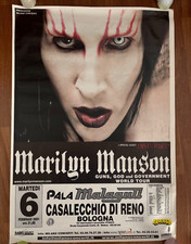 MANIFESTO,POSTER,2001 MARILYN MANSON BOLOGNA Guns, God and Government World Tour