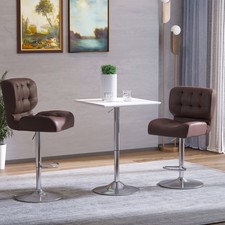 HOMCOM Tavolo da Bar Tavolo Bistrot Pub Altezza Regolabile Quadrato Tavolo in Piedi