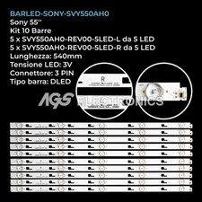 KIT 10 BARRE STRIP LED TV SONY