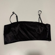 Cami top capuleta nero raso