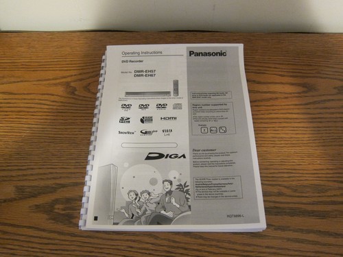 Panasonic dmr eh57 eh67 - dmr-eh57, dmr-eh67
