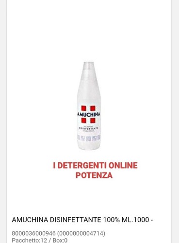 Amuchina disinfettante 1 - disinfettante, lt.1