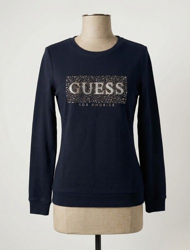 Felpa guess blu navy nero - guess,