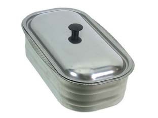 Vaschetta inox con coperchio - vaschetta,