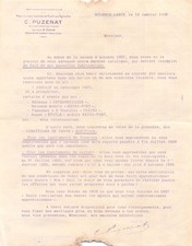 1928 MANUFACTURE CENTRALE DE MACHINES AGRICOLES C PUZENAT A BOURBON LANCY