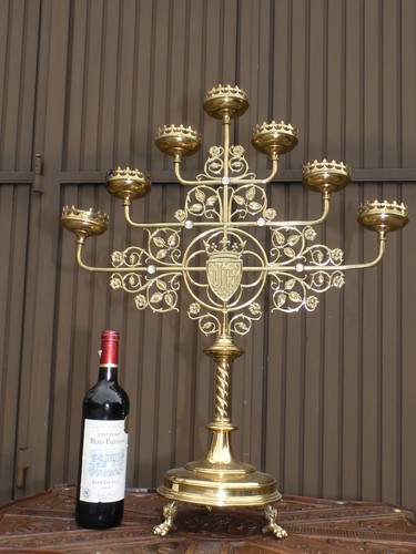 Antico candelabro chiesa - xl,
