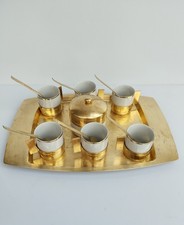 Set di Tazze e cucchiaini da Caffè in ottone 